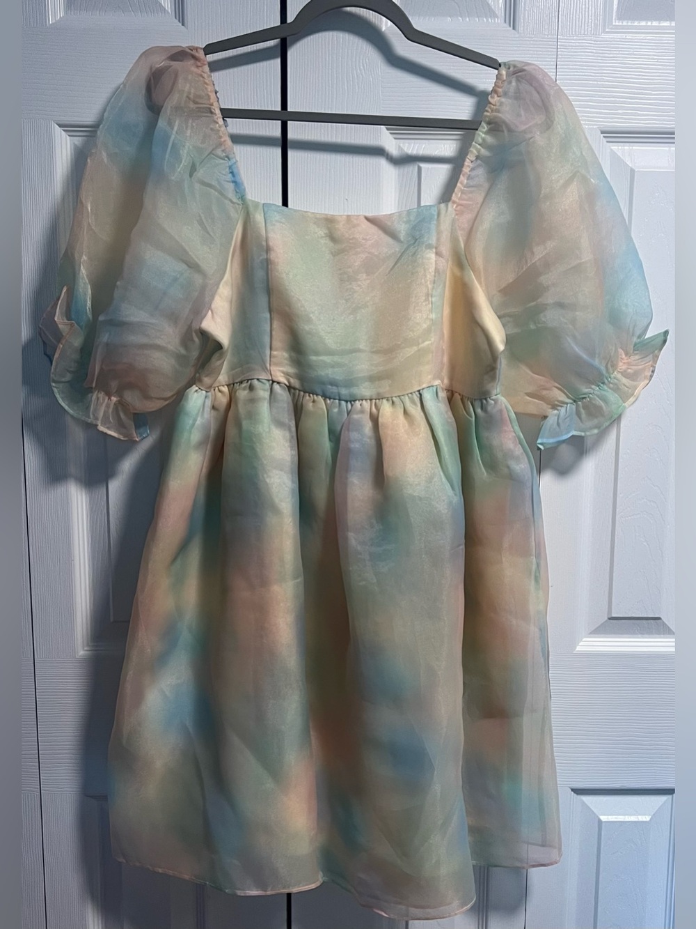 Endless Rose Ombre Puff Babydoll Mini Dress